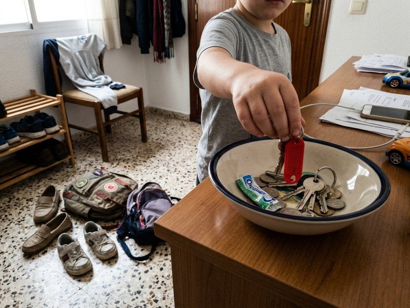 Llaves de casa sobre una mesa